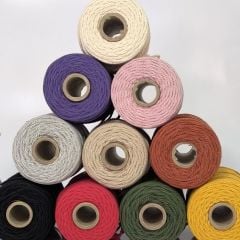 3 mm 3 Bükümlü Makrome İpleri