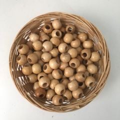 Ahşap Boncuk 14 mm Geniş Delikli 50 g
