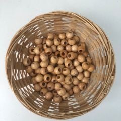 Ahşap Boncuk 10 mm Geniş Delikli 50 g