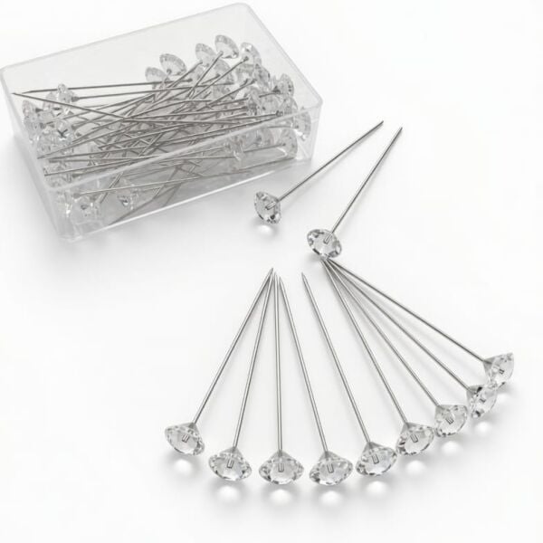 Long Metal Headed Safety Pin
