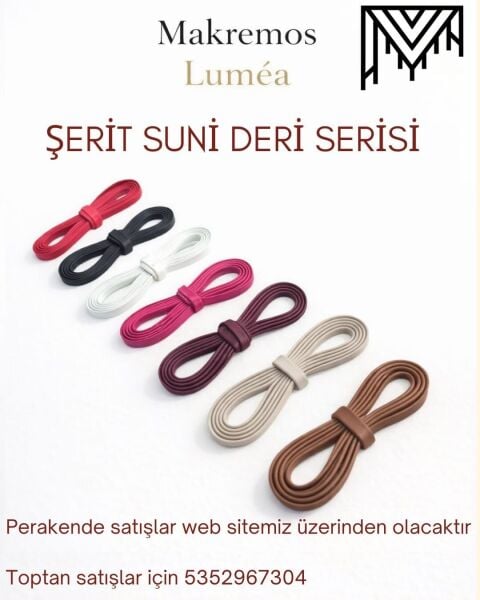 Şerit Suni Deri İpler 7 mm