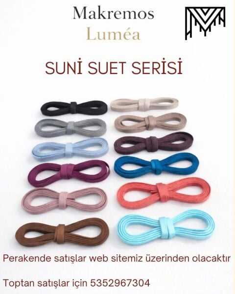 Süet Şerit İpler 7 mm
